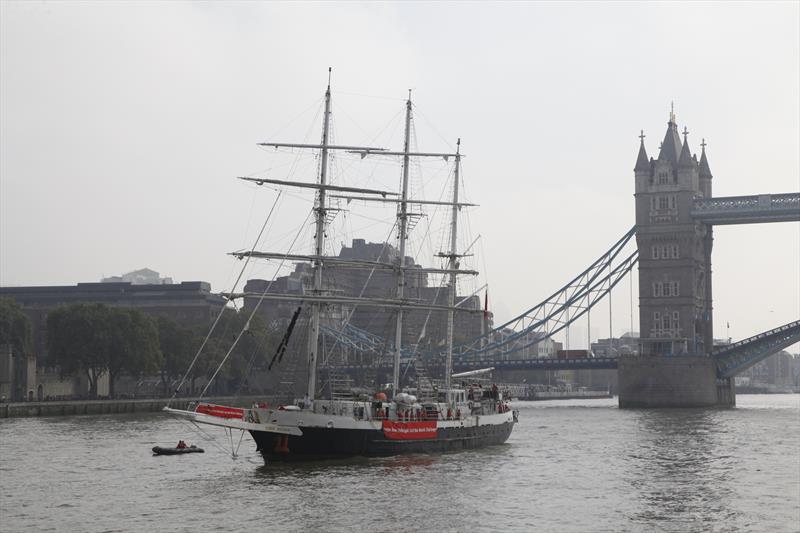 Lord Nelson sails into London photo copyright Jubilee Sailing Trust taken at  and featuring the Tall Ships class