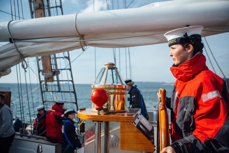 Royalist at sea with cadets - photo © Sea Cadets