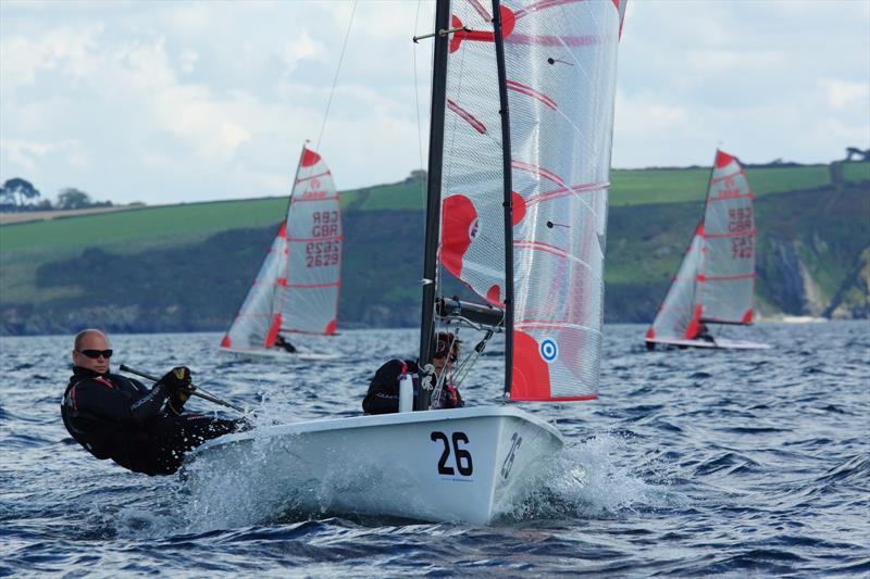 Tasar National Champions Jeremy & Suzanne Hawkins in action during the Tasar Nationals at Porthpean photo copyright Chris Bilkey taken at Porthpean Sailing Club and featuring the Tasar class