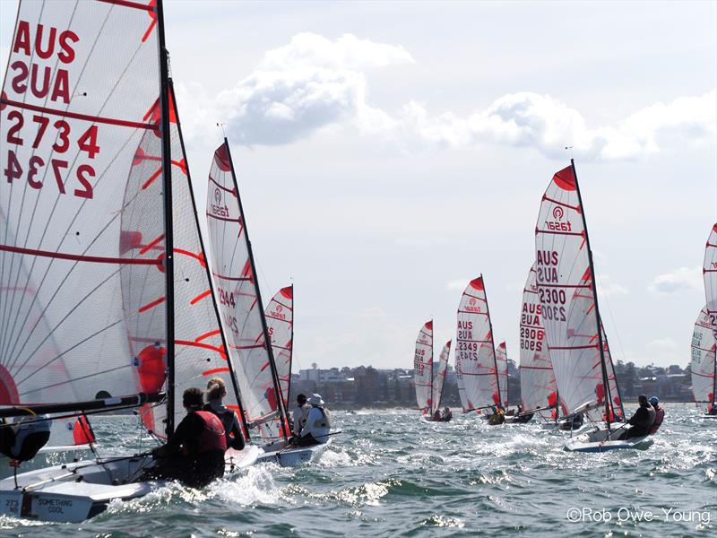 Competitors enjoying the Easter conditions during the NSW Tasar State Championship - photo © Rob Owe-Young