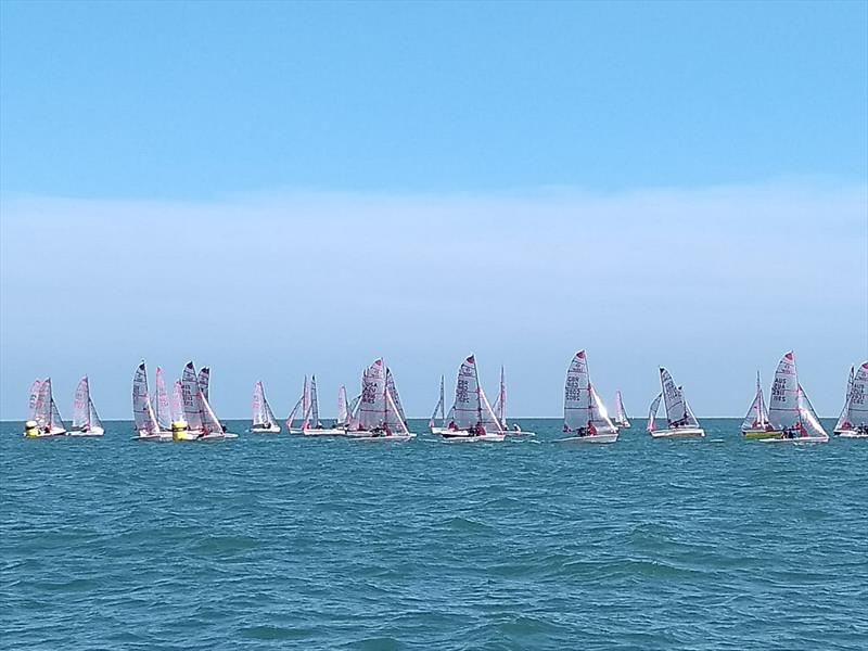 Tasar Worlds at Hayling Island day 4 photo copyright HISC committee boat taken at Hayling Island Sailing Club and featuring the Tasar class