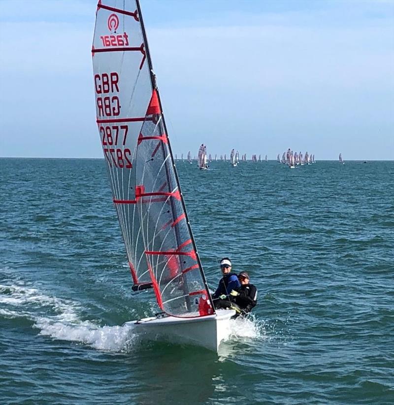 Tasar Worlds at Hayling Island day 4 photo copyright HISC committee boat taken at Hayling Island Sailing Club and featuring the Tasar class