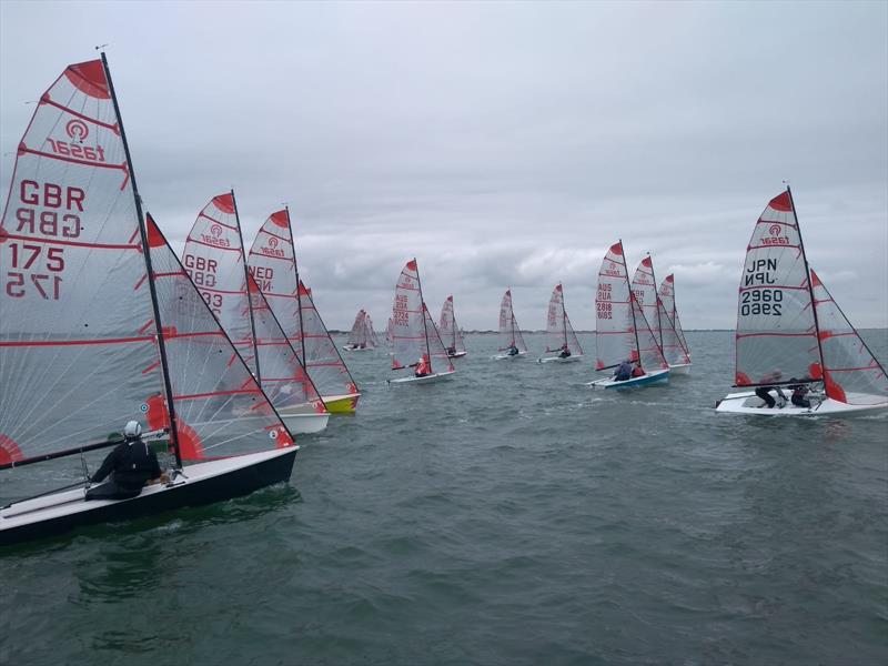 Tasar Worlds at Hayling Island day 6 photo copyright HISC committee boat taken at Hayling Island Sailing Club and featuring the Tasar class