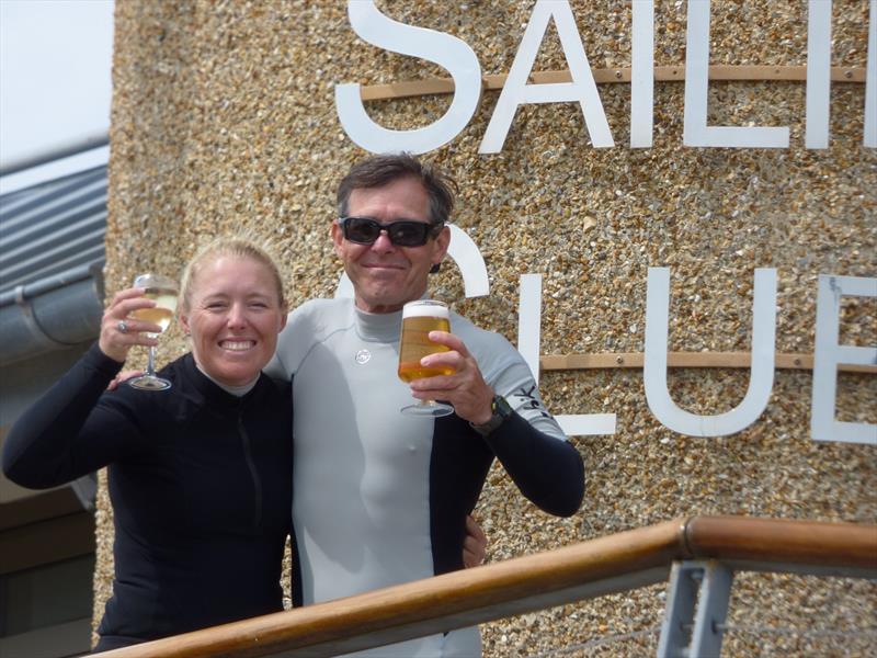 Rob and Nicole Douglass win the Tasar Worlds at Hayling Island photo copyright Nikki Eaves taken at Hayling Island Sailing Club and featuring the Tasar class