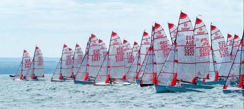 Start line during the Tasar Worlds at Hayling Island - photo © Peter Hickson