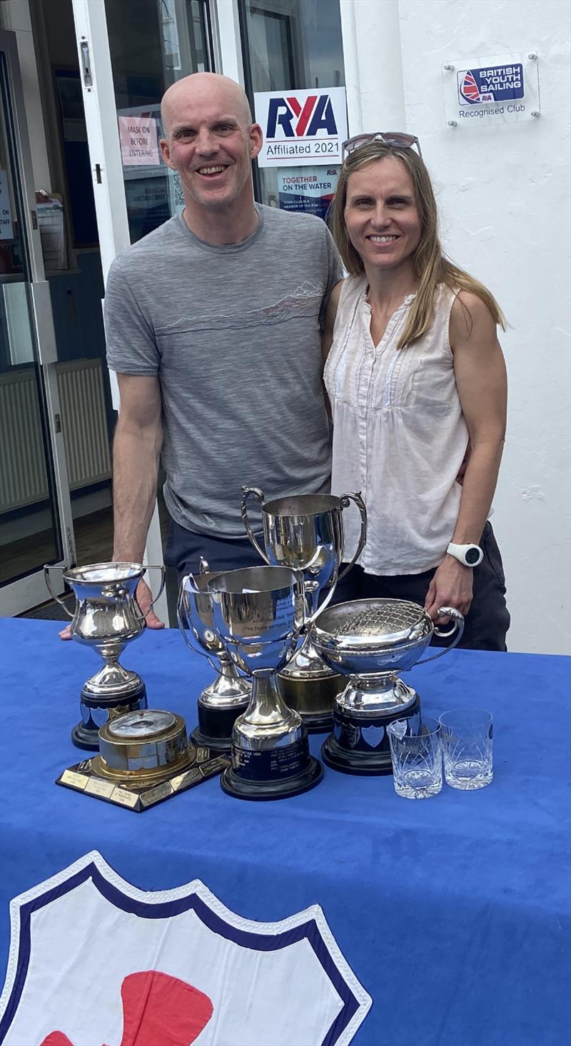 Rick & Sarah Perkins win the 2021 Tasar UK Nationals at Whitstable photo copyright Sam Turner taken at Whitstable Yacht Club and featuring the Tasar class