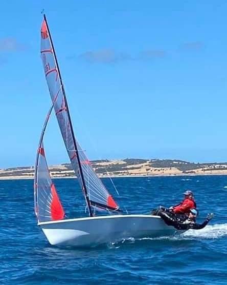 Regatta Winners, Chris Dance & Peter Hackett `hiking hard' during heats 1 & 2 during the Tasar 47th Australian Nationals at Port Lincoln, SA photo copyright Richard Davidson taken at Port Lincoln Yacht Club and featuring the Tasar class