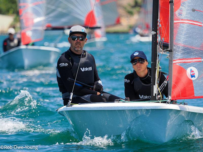 Skipper of Supermaxi 'Black Jack' Mark Bradford with his wife Casandra, showing focus between races during the 48th Australian Tasar Championship at Toronto, Lake Macquarie, NSW photo copyright Robert Owe-Young taken at Toronto Amateur Sailing Club and featuring the Tasar class