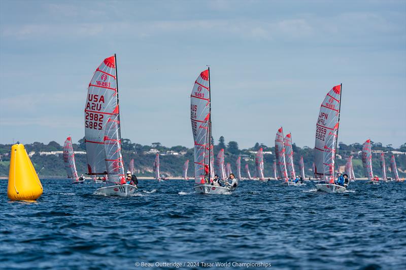 2024 Tasar World Championships at Sandringham Yacht Club Practice Race: Top 3 of the day photo copyright Beau Outteridge taken at Sandringham Yacht Club and featuring the Tasar class