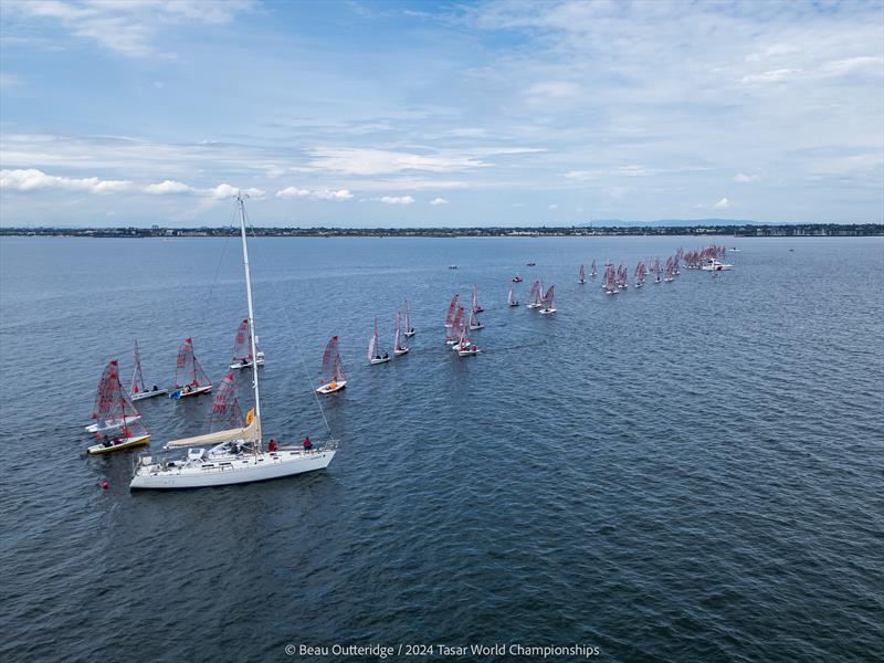 2024 Tasar World Championships at Sandringham Yacht Club Practice Race: 620m start line photo copyright Beau Outteridge taken at Sandringham Yacht Club and featuring the Tasar class