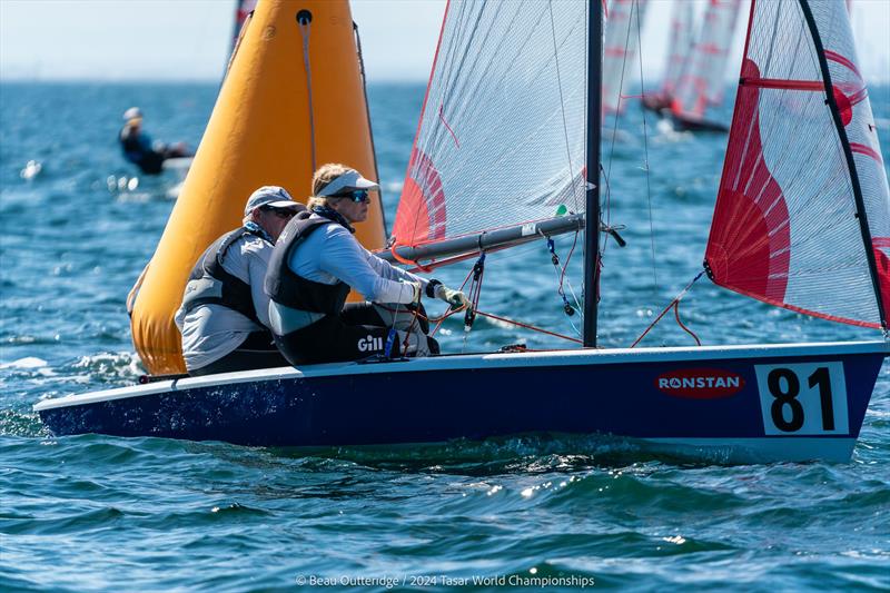 2024 Tasar World Championships at Sandringham Yacht Club Day 2: Boat of the day and Championship leaders photo copyright Beau Outteridge taken at Sandringham Yacht Club and featuring the Tasar class