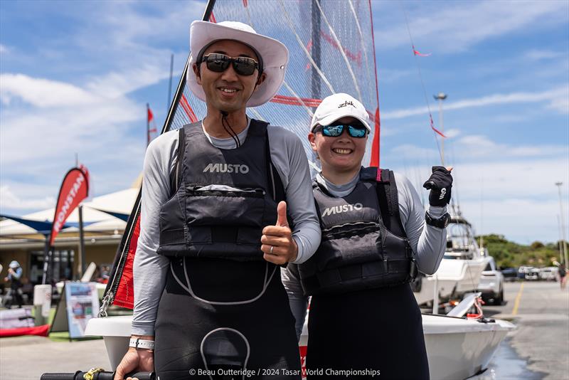 2024 Tasar World Championships at Sandringham Yacht Club Day 3: Satoshi Kami / Saori Kami photo copyright Beau Outteridge taken at Sandringham Yacht Club and featuring the Tasar class