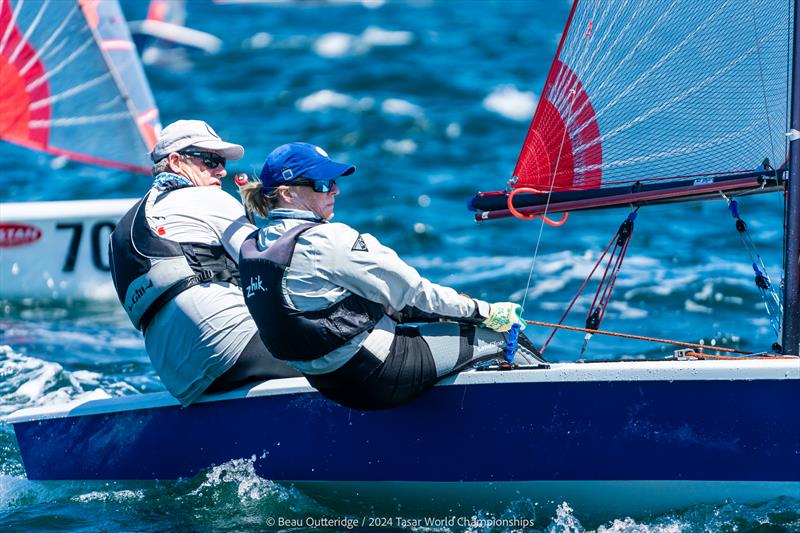 2024 Tasar World Championships at Sandringham Yacht Club: New Tasar world champions Jonathan Mckee and Libby Johnson Mckee - photo © Beau Outteridge