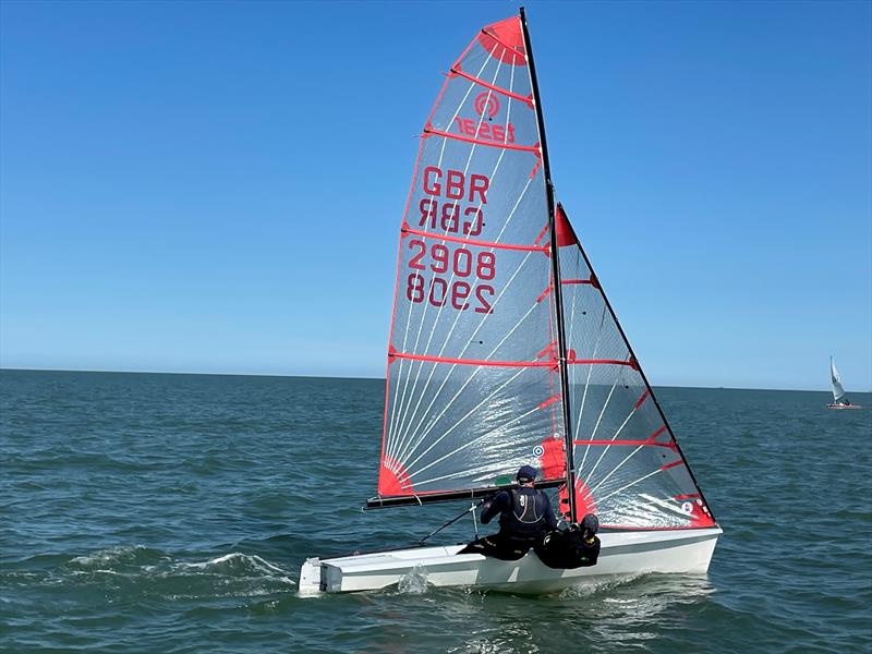 Stephen Nation & Theresa Page's Tasar during the Whitstable Yacht Club Club Championship 2025 photo copyright Steve Gray taken at Whitstable Yacht Club and featuring the Tasar class