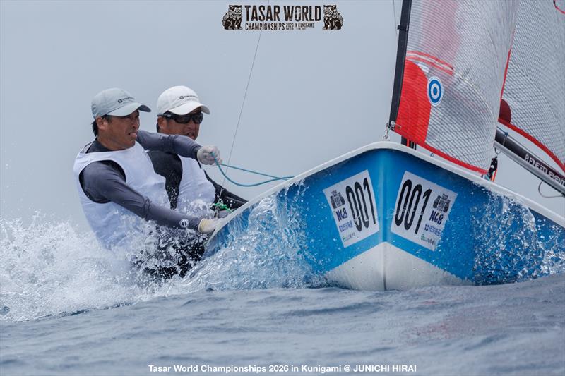 Japan's Kazuishi Ito and Yasuaki Muragishi moved up to third overall - Tasar World Championships in Japan day 4 photo copyright Junichi Hirai taken at  and featuring the Tasar class