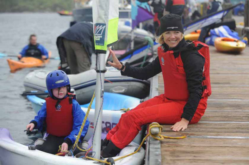 Shirley Robertson goes Taz sailing on day two of the Brewin Dolphin Scottish Series photo copyright Marc Turner / www.pfmpictures.co.uk taken at Clyde Cruising Club and featuring the Topaz Taz class