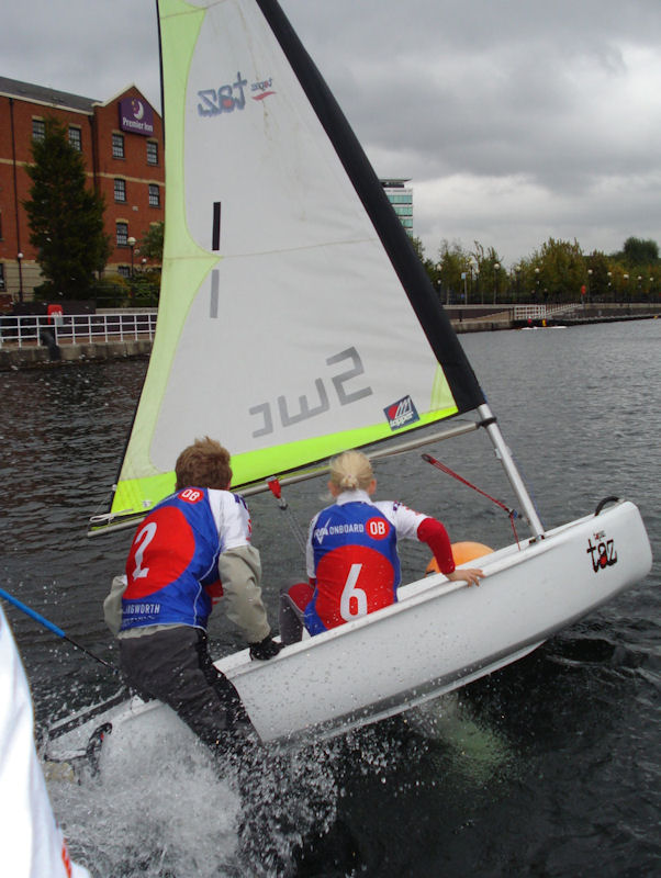 OnBoard youngsters make a splash at Salford photo copyright Adam McGovern / RYA taken at  and featuring the Topaz Taz class