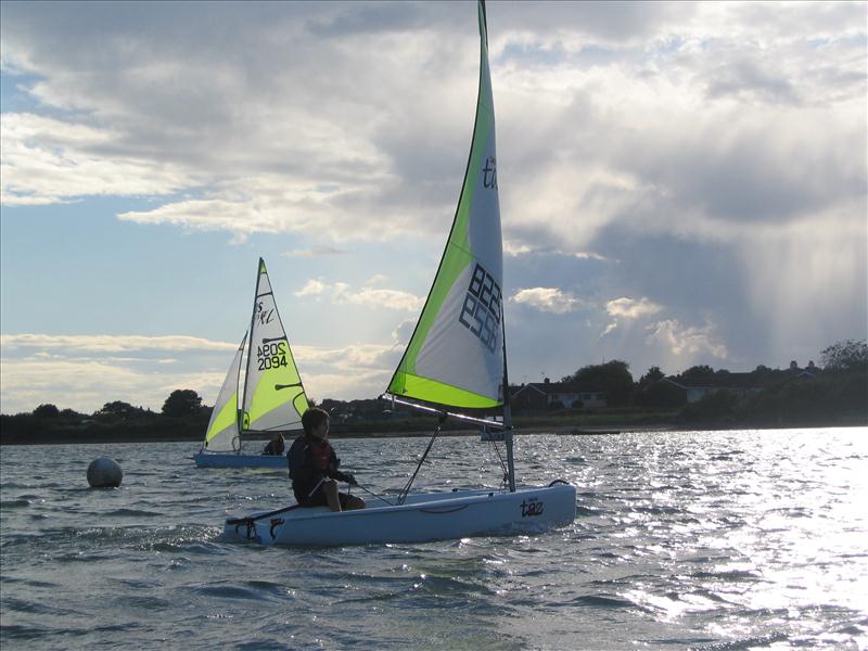 Youth training evening on Wednesday at Locks Sailing Club in Portsmouth photo copyright Dan Jarman taken at Locks Sailing Club and featuring the Topaz Taz class