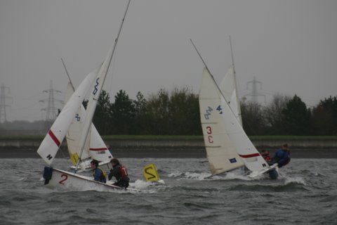 The West Kirby team win the Oxford Magnum on Farmoor Reservoir in diabolical weather conditions photo copyright Tiggy Ansell taken at Oxford University Yacht Club and featuring the Team Racing class