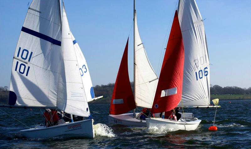 The Exeter Excalibur 2014 photo copyright Cameron Ho taken at Roadford Lake Sailing Club and featuring the Team Racing class