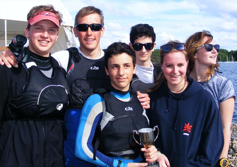 The BSDRA Thames Valley Championships winning Sevenoaks 1 team photo copyright Nigel Vick taken at Bray Lake Watersports and featuring the Team Racing class