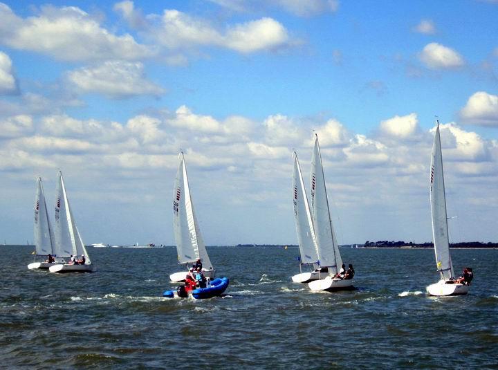 Varsity Team Racing in Cowes photo copyright Anthony Butler taken at Royal Yacht Squadron and featuring the Team Racing class