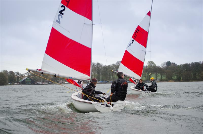 Edinburgh Export congratulate each other after a hard-fought victory over Glasgow Bass during the Glasgow Grouse 2014 photo copyright Leanne Fischler taken at  and featuring the Team Racing class