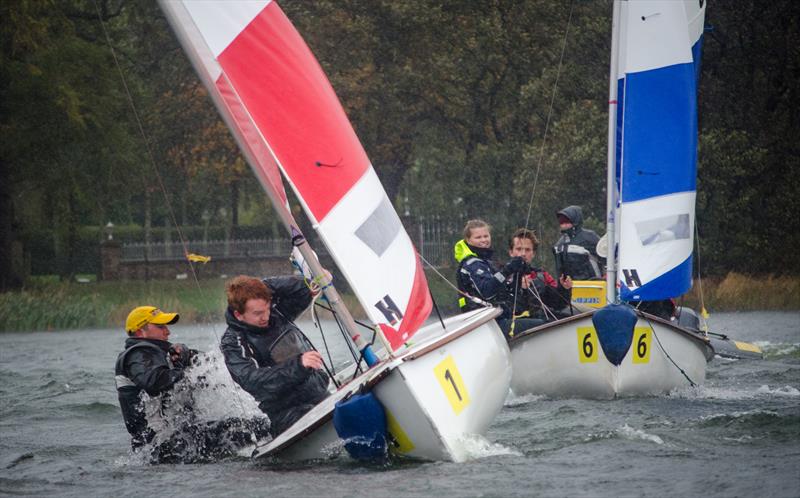 Some were more lucky, Cameron Steele managed to escape with a dunking during the Glasgow Grouse 2014 photo copyright Leanne Fischler taken at  and featuring the Team Racing class