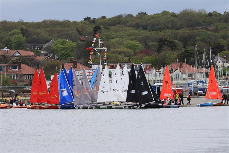 Fireflys on the dock on day 3 of the Wilson Trophy photo copyright ACM Jenkins / Wilson Trophy taken at West Kirby Sailing Club and featuring the Team Racing class