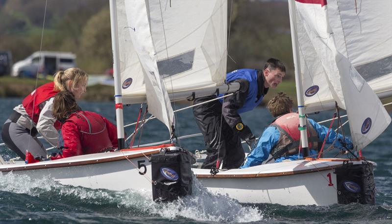 University students race in previous events photo copyright David Eberlin taken at Notts County Sailing Club and featuring the Team Racing class