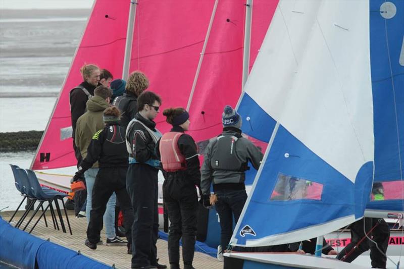 The 'Big Lash' Team Racing at West Kirby photo copyright Philip Aldhous taken at West Kirby Sailing Club and featuring the Team Racing class