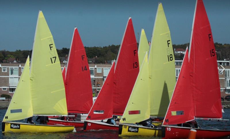Close start of one of the Day 1 of the 69th Wilson Trophy held at West Kirby Sailing Club photo copyright Alan Jenkins taken at West Kirby Sailing Club and featuring the Team Racing class