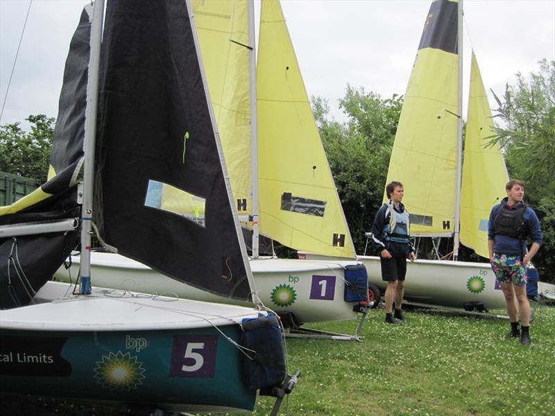 Watching the breeze during the Scottish Team Racing at Cumbernauld SC - photo © David Peace