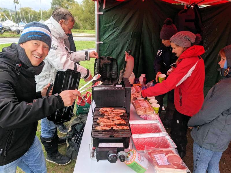 Barbecue time during the RYA Eric Twiname Youth and Junior Team Racing Championship photo copyright Mark Jardine taken at Oxford Sailing Club and featuring the Team Racing class