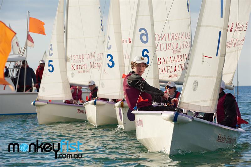 Racing has been close at the top end of the competition - 2018 Australian Schools Team Sailing Championships photo copyright Jennifer Medd taken at Blairgowrie Yacht Squadron and featuring the Team Racing class