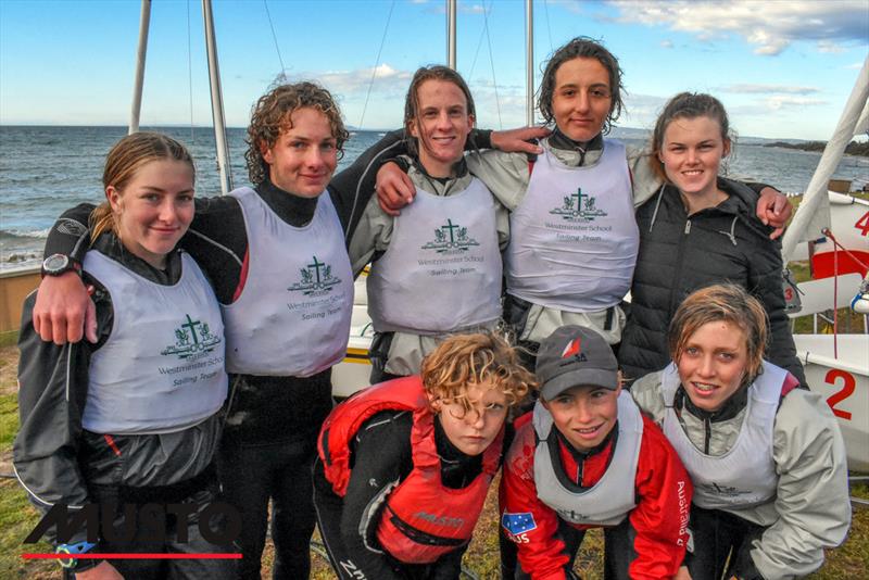 The winning Westminster school team from Adelaide - 2018 InterDominion Schools Team Sailing Championships photo copyright Westminster School taken at Sandspit Yacht Club and featuring the Team Racing class