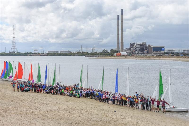 Day 1 - Australian Secondary Schools Teams Racing Championships 2019 – at Sandy Bay Sailing Club, Hobart, Tasmania photo copyright Oli Burnell taken at Sandy Bay Sailing Club and featuring the Team Racing class