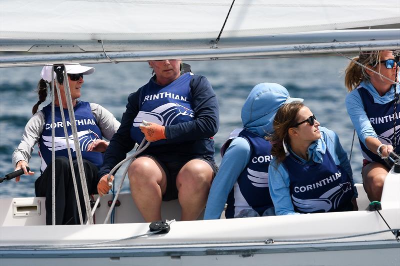 Ery Largay of Corinthian Yacht Club (far left) photo copyright Stuart Wemple taken at New York Yacht Club and featuring the Team Racing class