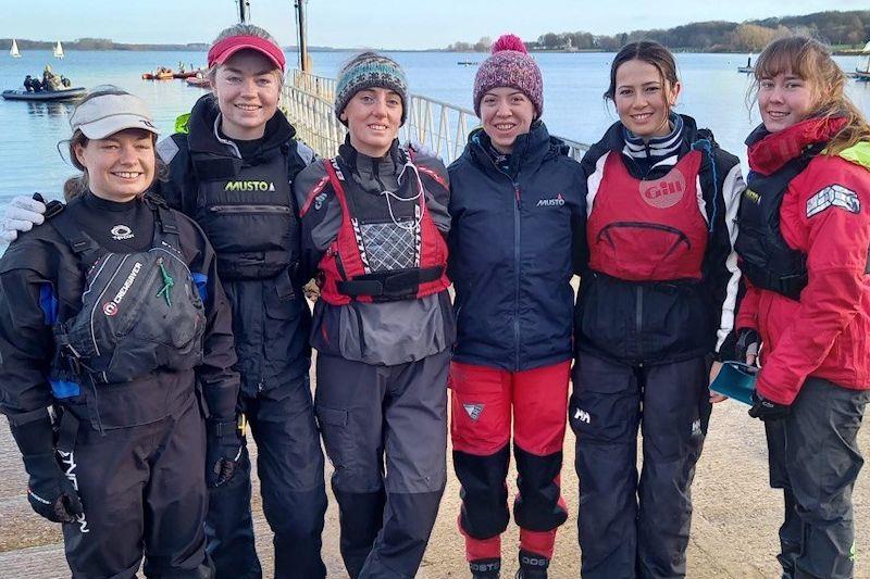 Oxford Blue win the RYA & BUSA Women's Team Racing Championships at Rutland photo copyright RYA taken at Rutland Sailing Club and featuring the Team Racing class