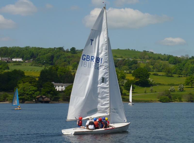 Nine in a Tempest at Ullswater's Open Day photo copyright Sue Giles taken at Ullswater Yacht Club and featuring the Tempest class