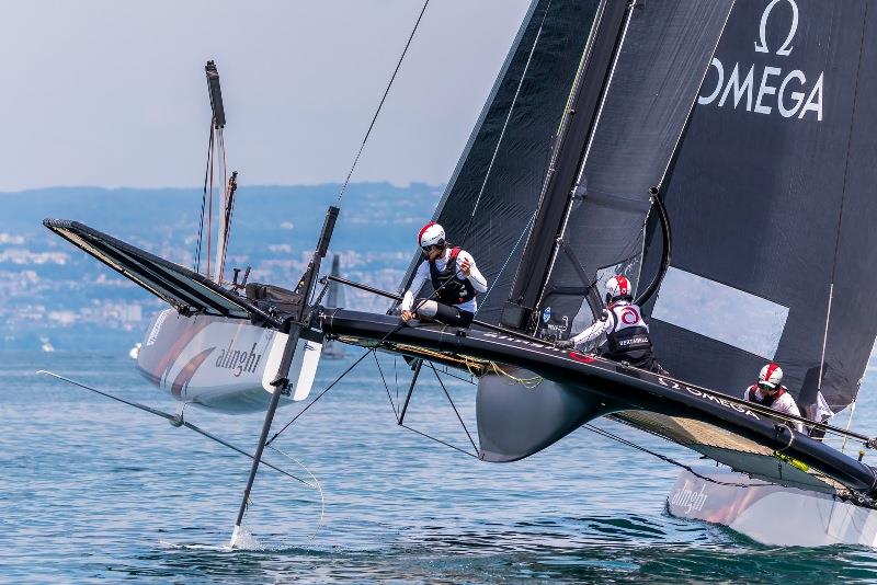 Operation to remove stuck seaweeds photo copyright Jeanmi Photographies taken at Société Nautique de Genève and featuring the TF35 class