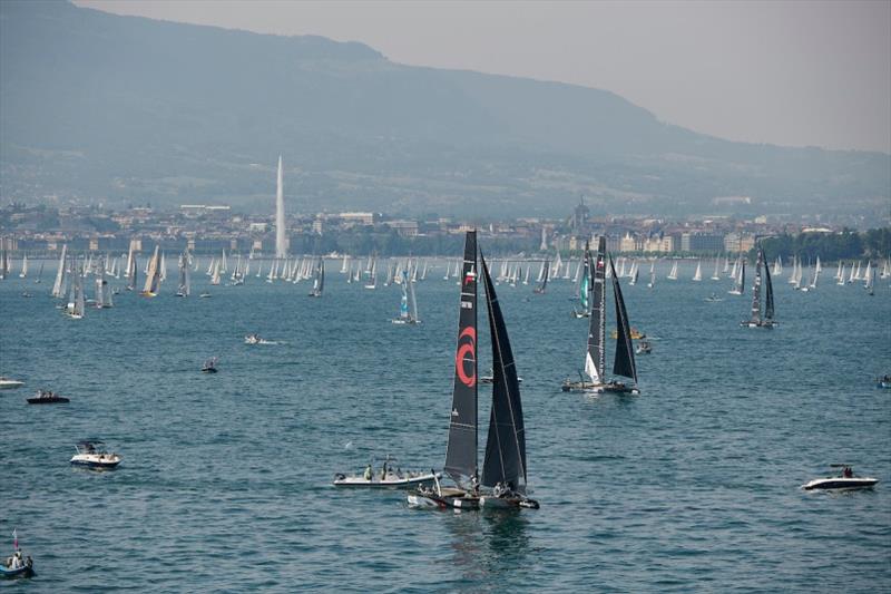 Bol d'Or Mirabaud 2021 start photo copyright Loris von Siebenthal taken at Société Nautique de Genève and featuring the TF35 class