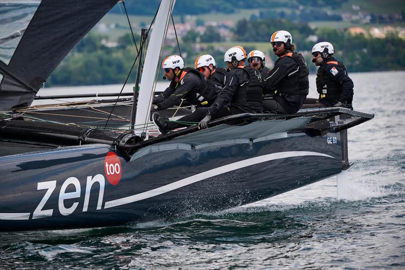 TF35 Trophy Nyon Grand Prix Day 2 photo copyright Sailing Energy / TF35 taken at Société Nautique de Nyon and featuring the TF35 class