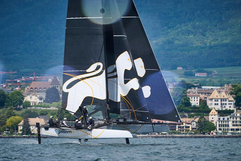 TF35 Trophy Nyon Grand Prix Day 2 photo copyright Sailing Energy / TF35 taken at Société Nautique de Nyon and featuring the TF35 class
