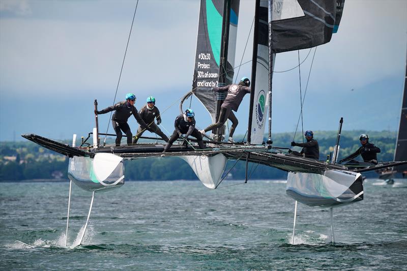 TF35 Trophy Nyon Grand Prix Day 2 photo copyright Sailing Energy / TF35 taken at Société Nautique de Nyon and featuring the TF35 class