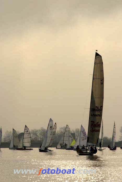 A rare moment of sunshine during the 2006 Bloody Mary photo copyright Heather Davies / www.fotoboat.com taken at Queen Mary Sailing Club and featuring the Thames A Rater class