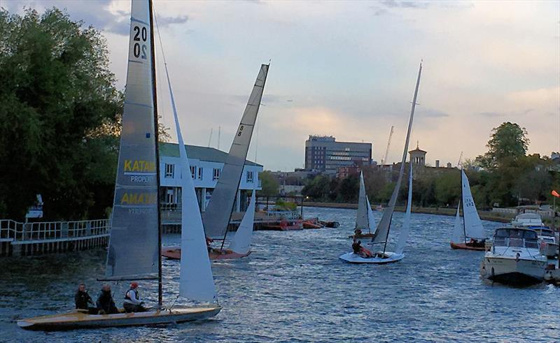 Thames A Rater Tuesday evening racing photo copyright Melanie Hardman taken at Thames Sailing Club and featuring the Thames A Rater class