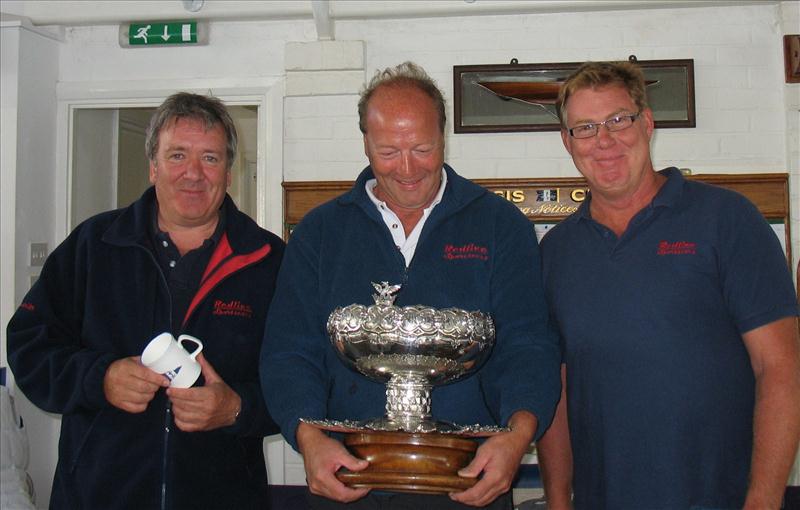 Martin Hunter and crew with the Braganza Bowl at Tamesis Club photo copyright John Dunkley taken at Tamesis Club and featuring the Thames A Rater class