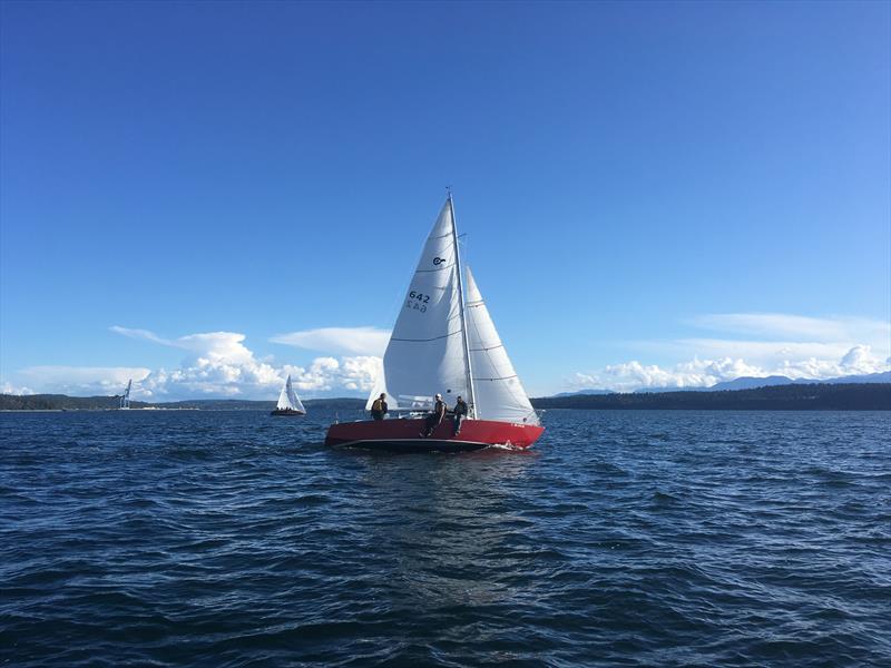 Racecourse action at the 2021 Thunderbird PNW Championship Regatta - photo © the Thunderbird Class Association