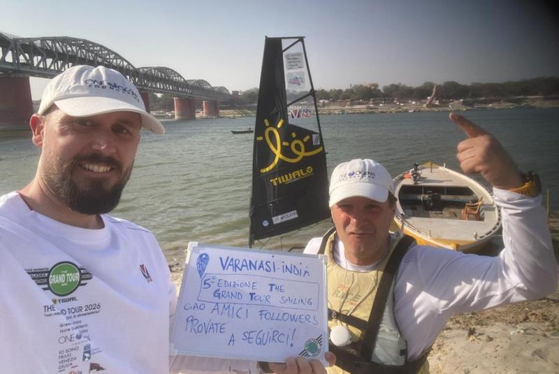 5th edition of The Grand Tour - stage 1 - Manunel Vlacich and Franco Deganutti at the end from the navigation along the sacred Ghats - photo © The Grand Tour